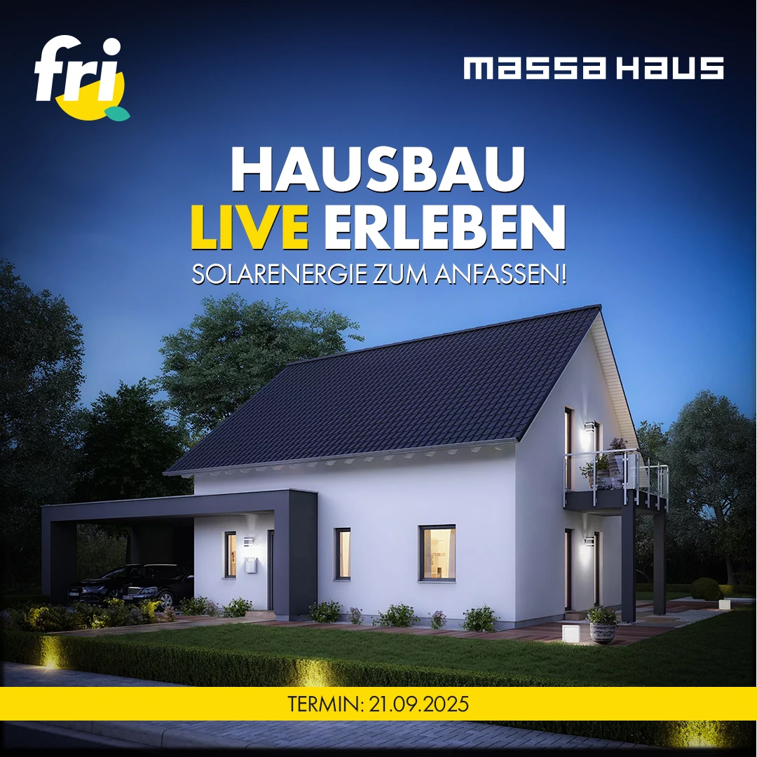 Bauherrentag mit massa haus in Rostock am 21.09.2025 und fri Energy Photovoltaik und Energiemanagementsysteme