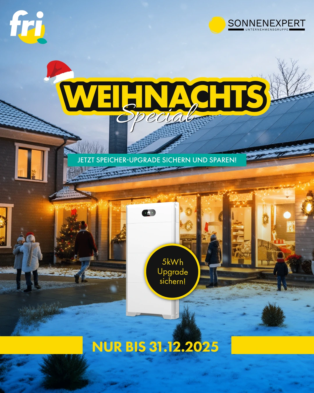 Weihnachts-Special bei fri Energy- Speicher-Upgrade für die neue Solaranlage