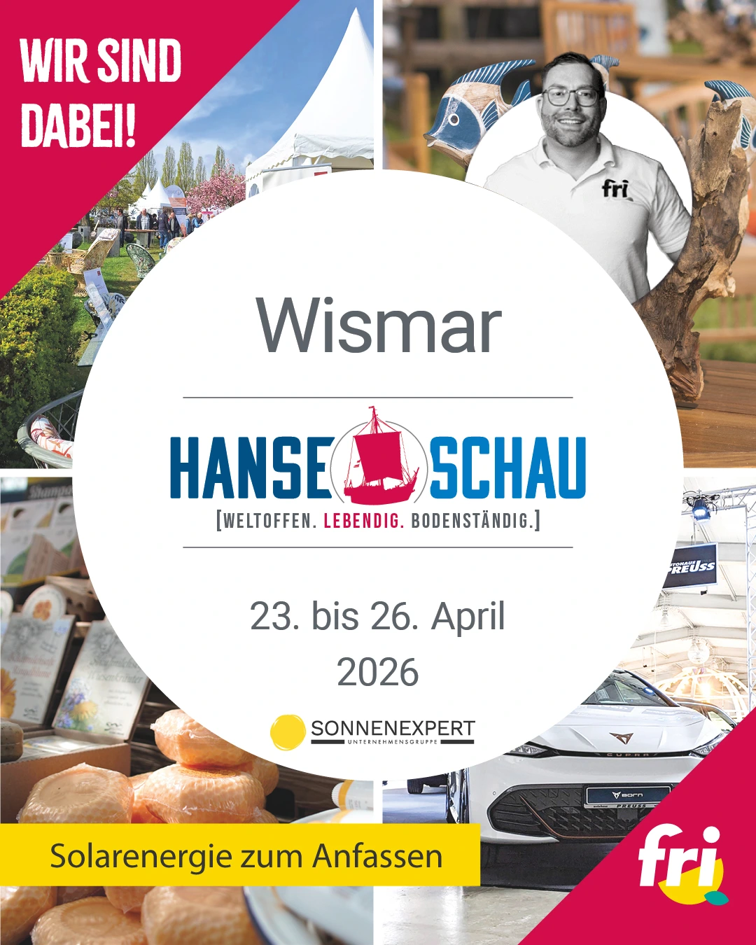 Hanseschau Wismar 2026 - fri Energy ist mit Projektberater Alexander Kenning dabei