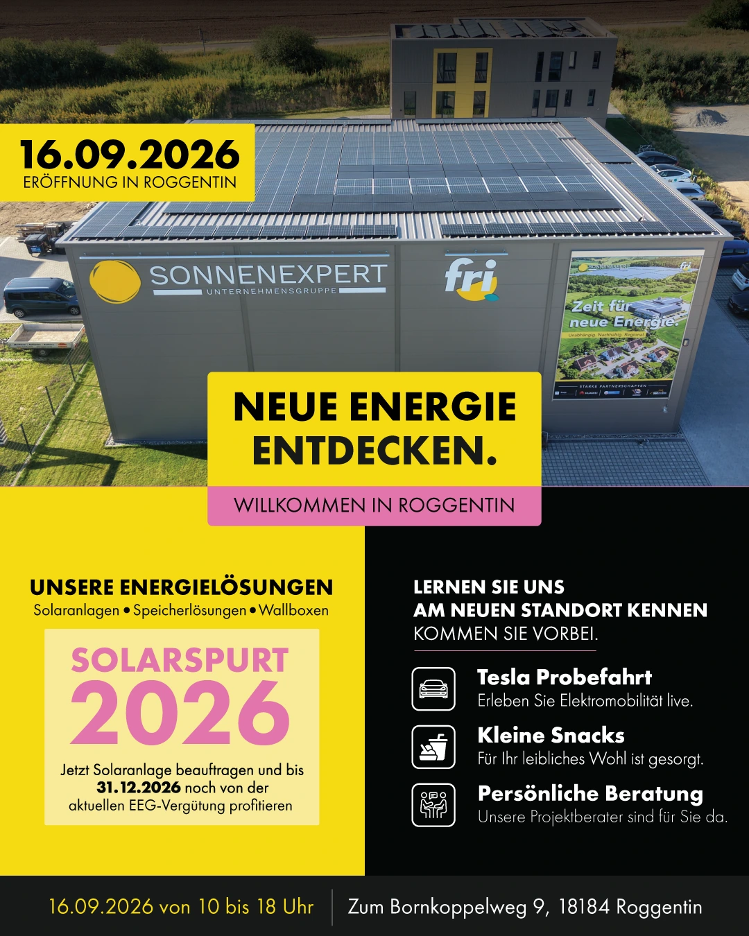 Standorteröffnung in Roggentin bei der Sonnenexpert Unternehmensgrupe - Solarenergie für Zuhause